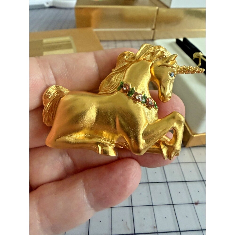 Vintage Estee Lauder 2001 Magical Unicorn Solid Perfume Compact Pleasures MIB Fu